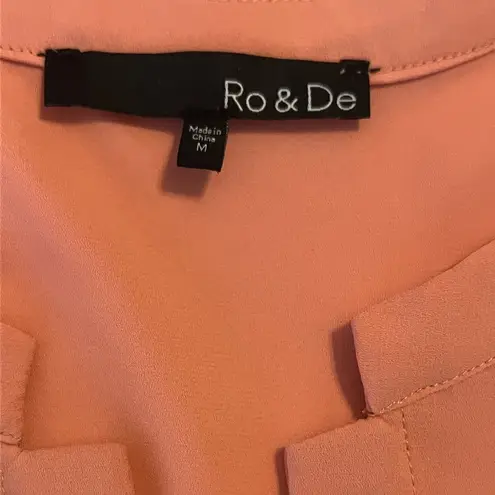 Ro & De PEACH SHEER TOP ~ Nordstrom x 