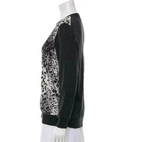 Salvatore Ferragamo Ferragamo Animal Print Cardigan Sweater Large