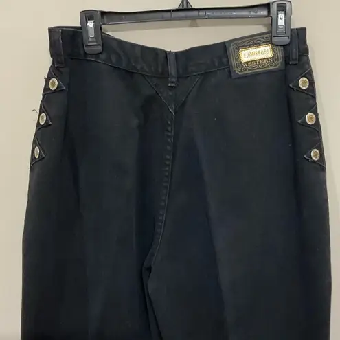 LawMan Vintage Black Jeans Sz 13/14 Western High Rise Relaxed Fit Cowgirl
