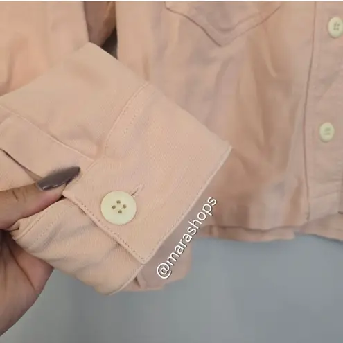 Faherty Stretch Terry Overshirt Peach Whip