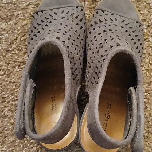 Indigo road dark Grey pedana block heel high heels size 8