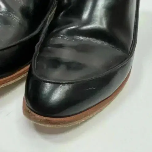 Derek Lam 10 Crosby  Black Leather Point Toe Block‎ Heel Ankle Boots