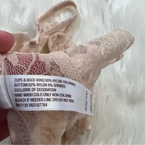 Gilligan & O’Malley Floral Lace Bralette Beige Size XS