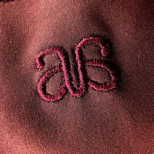 ALBION FIT Albion Jetsetter Jumpsuit Cap Sleeve Tie Waist Tapered Leg Zipper Hem Maroon M