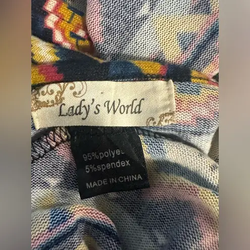 Western/Aztec Women's Kimono/Cardigan, Size XL Blue