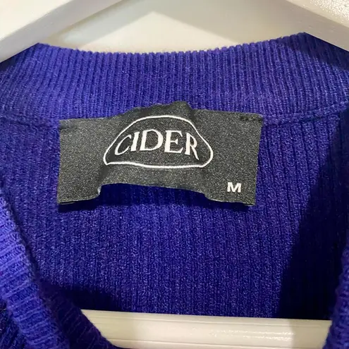 Cider Women’s Striped Knitted Cami Crop Vest Top Blue Stripes Size Medium EUC