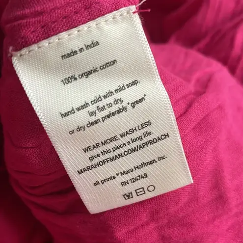 Mara Hoffman Chloe Pleated Cotton-gauze Midi Dress Raspberry