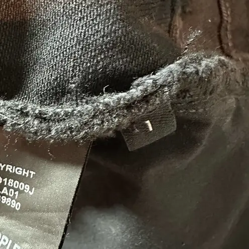 The Kooples Studded Denim Distressed Fray Cheeky Mini Shorts Black