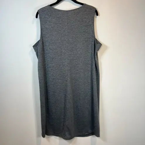 Duluth Trading Co. Women's Armachillo Sleeveless Tank Dress Gray Pockets Large