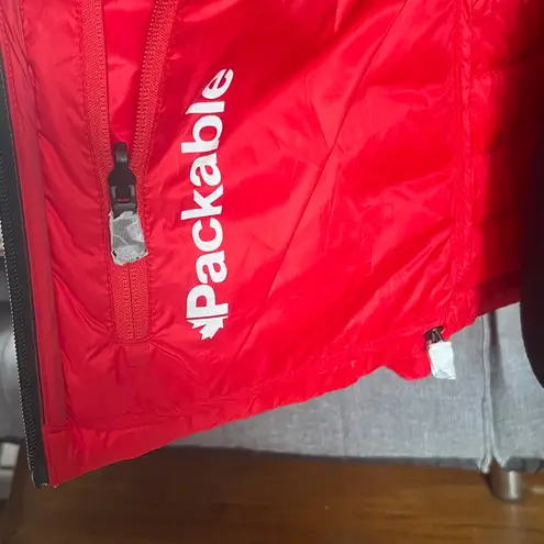 New without tags Women's Pajama Red Puffer Jacket "Aurora" size XS