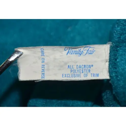 Vanity Fair Vintage 70's Embroidered Housecoat Mumu Velour Robe Pockets Size S