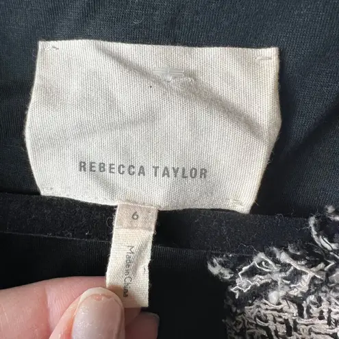 Rebecca Taylor Fringe Tweed Classic Blazer Jacket women’s size 6 $475