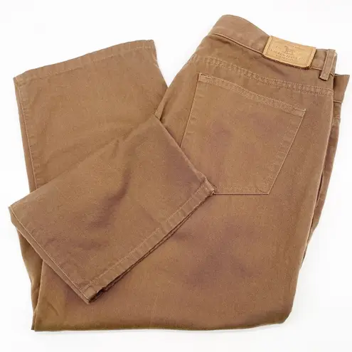 Ralph Lauren LAUREN  Womens 10 Capri Pants Medium Brown 100% Cotton Chino