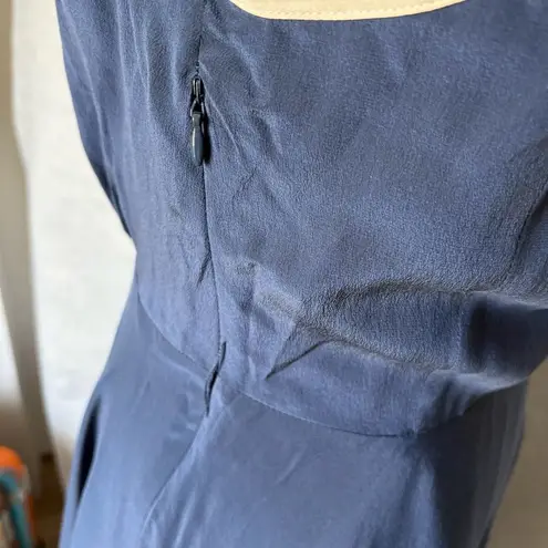 Girls From Savoy Mini Dress Size FOUR Dark Blue Halter Neck Flared Boho Chic