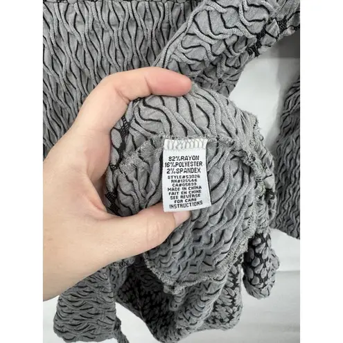 Habitat Crinkle Lagenlook Tunic Dress Women Large Grey Minimalist Art To Wear