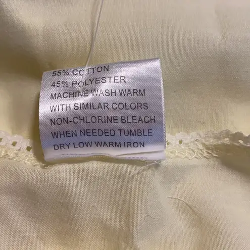 Lati Fashion large women’s yellow intimates long night gown embroidered flowers