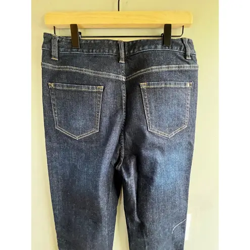 Sene Custom Women's Dark Wash Denim High Rise Slim Fit Jeans Casual Style Blue Size 30