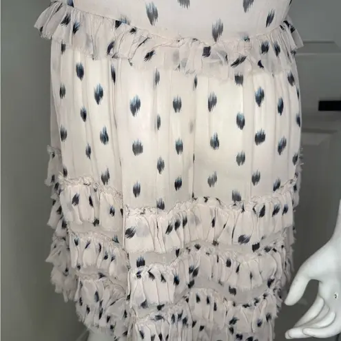 All Saints Cream Ruched A-line Midi Dress #150