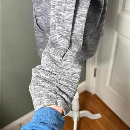 Vintage America Lightweight Hooded Knit Top Gray Marled Long Sleeve Size L Size L