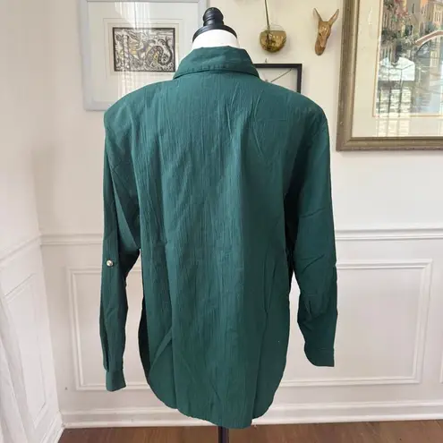 Vintage Tapestry Christmas Button Up Shirt L Green Size L