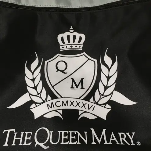 New Queen Mary Travel Overnight Bag Size 14.5” Height 16” Length 6.5” Width Black
