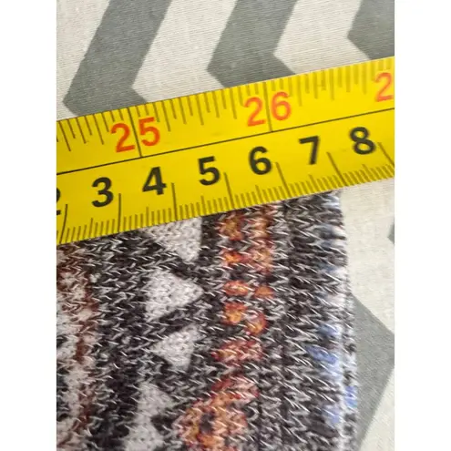 Chelsea & Theodore Boho Print Knit Top Size M Brown Size M