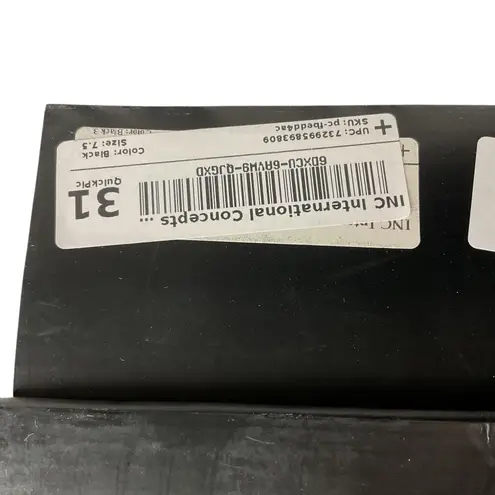 INC International Concepts Parkar Buckle Ankle Strap Dress Sandals Size 7.5 NWB Black