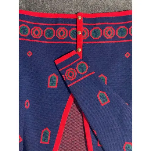 Pendleton Cardigan Sweater Size Large VINTAGE Navy & Red Button Down Rare Find