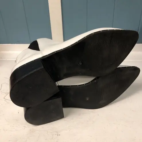 Bar III  Gabby‎ White Leather Rivet Trimmed Pointed Toe Ankle Booties Size 7.5 - Image 7