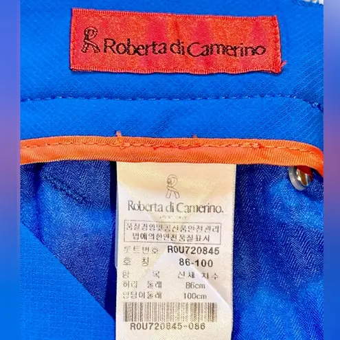 Roberta di Camerino Italy Blue Performance Tailored Ankle Trousers 28” Sz 12