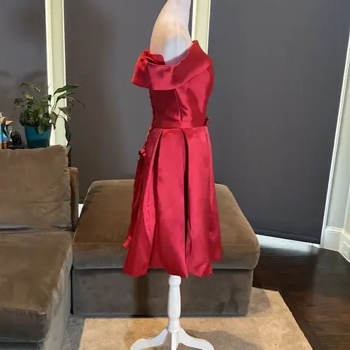 Women’s Off the Shoulder Short Red Prom Party Homecoming Dress CorsetBack Size 6