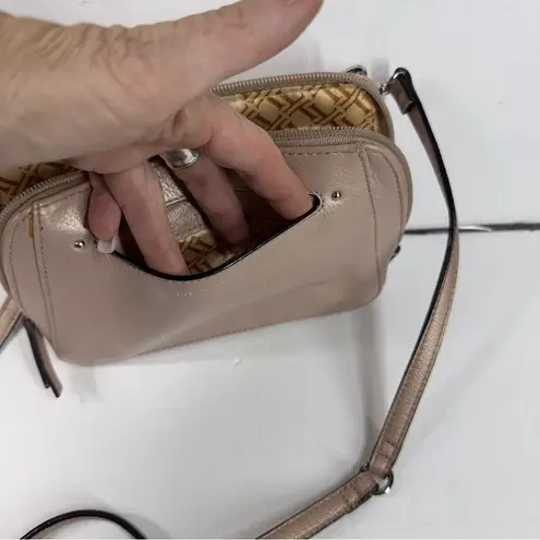 Tignanello BELLA Rose Gold Leather Crossbody Bag EUC Belt Bag Convertible purse Pink
