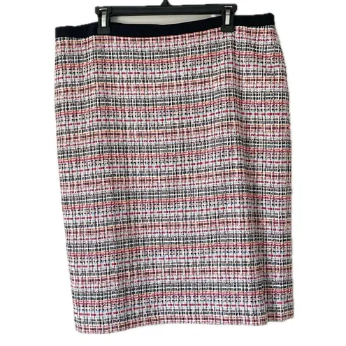 Talbots  Brunch Skirt Multicolor Tweed Straight Pencil Women’s Size 16