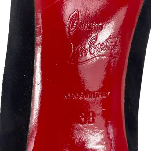 Christian Louboutin  So Kate 120 Suede Pointed Toe Pumps Black Size 38