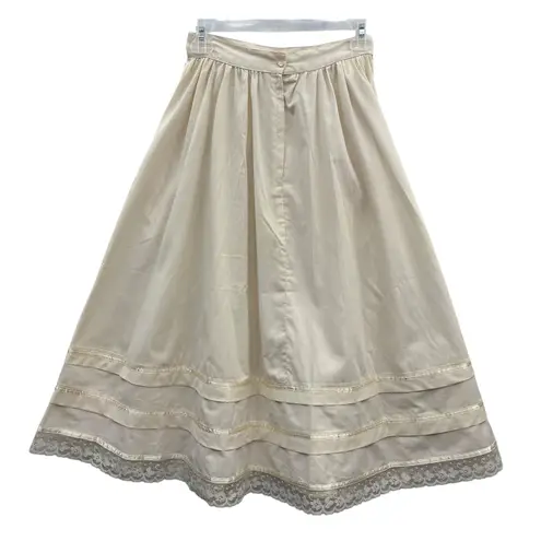 Gunne Sax Vintage Women's Cream Lace Blouse And Skirt Velvet Victorian Retro 5