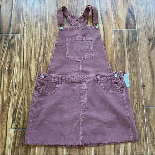 American Eagle NWT Mauve Pink Corduroy Mauve Skirt-All Overalls Dress Size XL