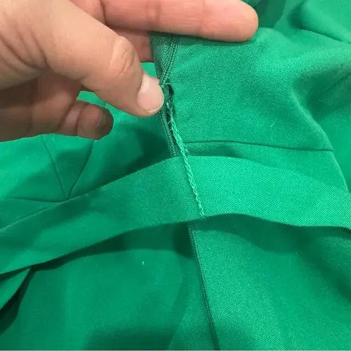 Sharagano Vibrant Green Midi Dress with Tie Sleeves size 6