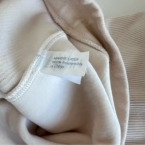 Marine layer Women's Cord Velour Wide Leg Pant Cream