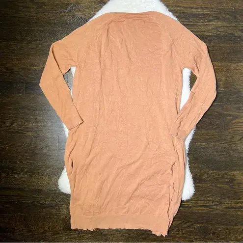 Love Tree  Terra Cotta Color Long Duster Cardigan Sweater