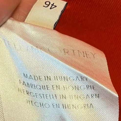 Stella McCartney Dress Contour-Colorblock Sheath Cady Dress Vermillion Sz 46 EUC