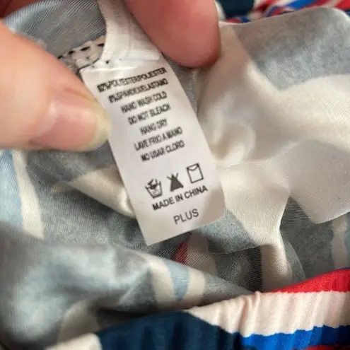 Leggings Depot plus size NEW NWT red white blue stars Independence Day America