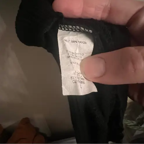 THREE BIRD NEST High Low Tunic Top Black Size L