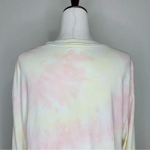 Reformation  Jeans 100% Organic Cotton Tie Dye Long Sleeves Cropped Top