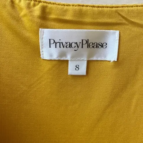 Privacy Please Revolve  Fay mustard yellow asymmetrical wrap strappy mini dress