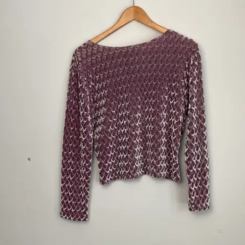 Hanky Panky Ltd.| Vtg Purple Cropped Scale Top sz Large