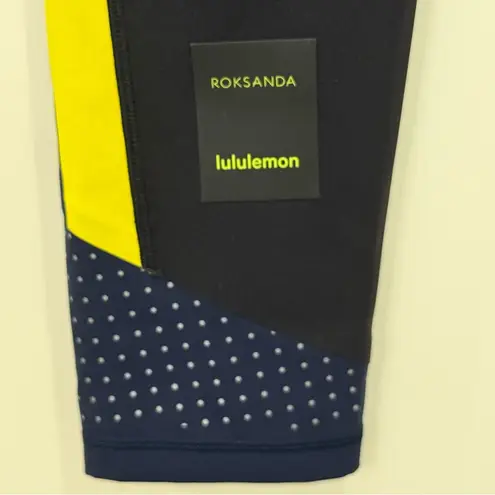 Lululemon  Break New Ground Crop Leggings Roksanda Black Yellow Blue Size 4