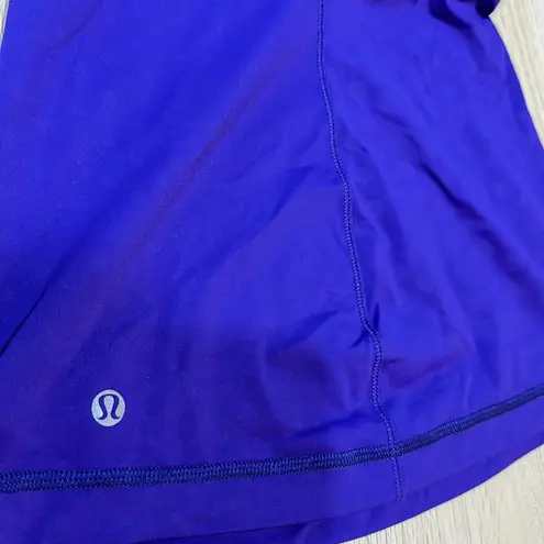 Lululemon  purple cross back built in bra Tank-top size 4