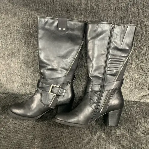 Rialto  Faux Leather Zip Up Boots Size 7.5