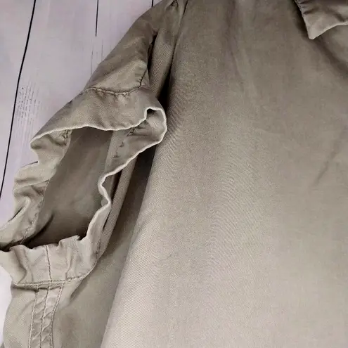 Quince  Camp Tencel Olive Green Button-Up Shirt