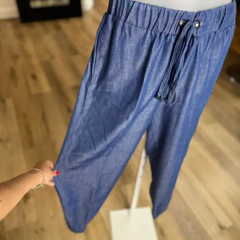 Robert Louis Denim Color Jogger Pants, Size Small